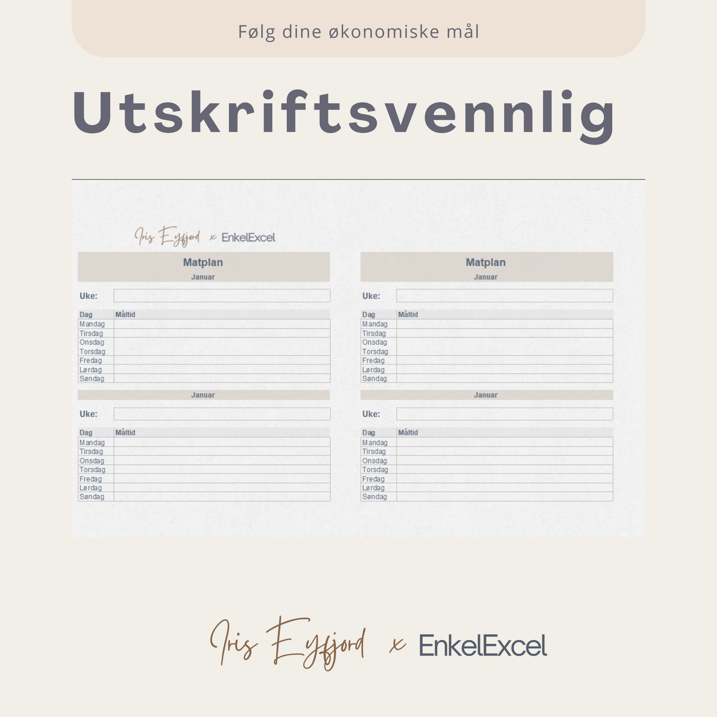 Matplan 2025 – Planlegg hele året enkelt og effektivt!