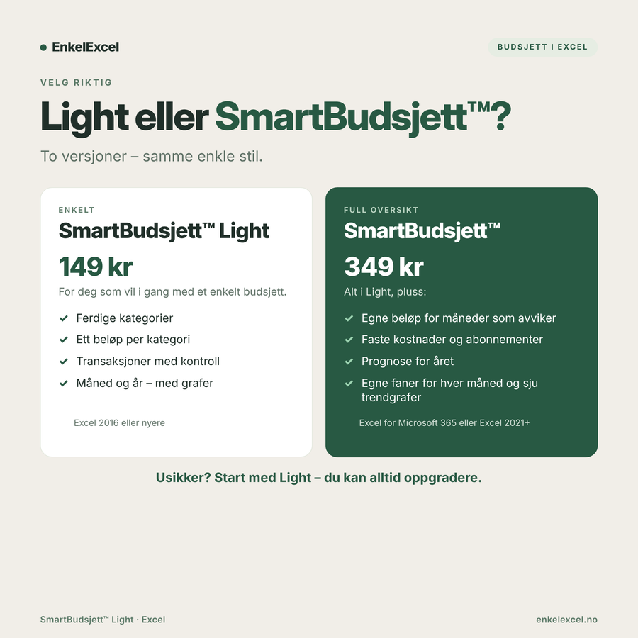 SmartBudsjett™ Light