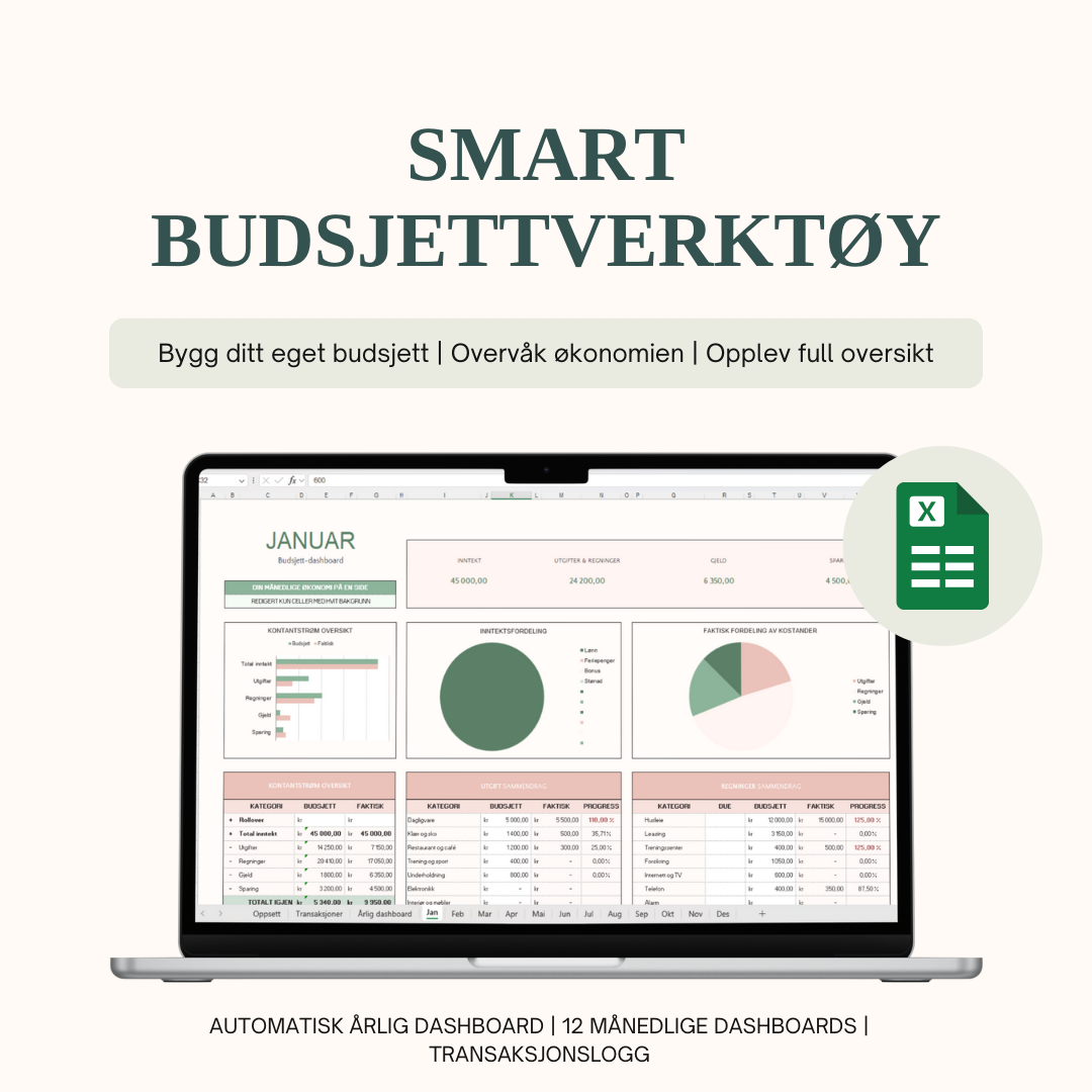 SmartBudsjett for Excel
