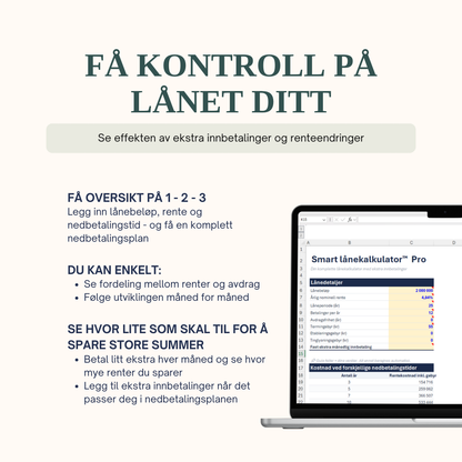 Smart lånekalkulator™ PRO