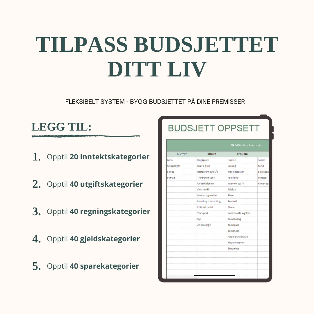 SmartBudsjett for Excel