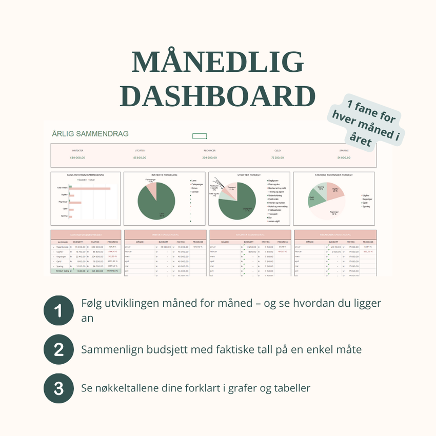 SmartBudsjett Google Sheets – produktbilde 4