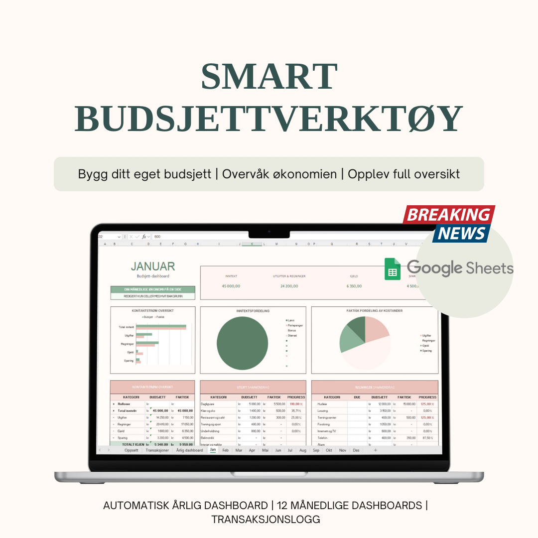 SmartBudsjett for Google Sheets
