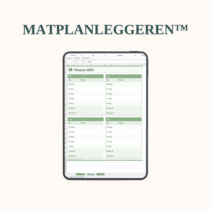 Matplan 2025 – Planlegg hele året enkelt og effektivt!